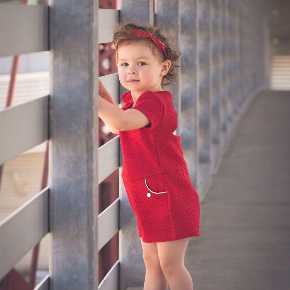 Janie and Jack Red Romper